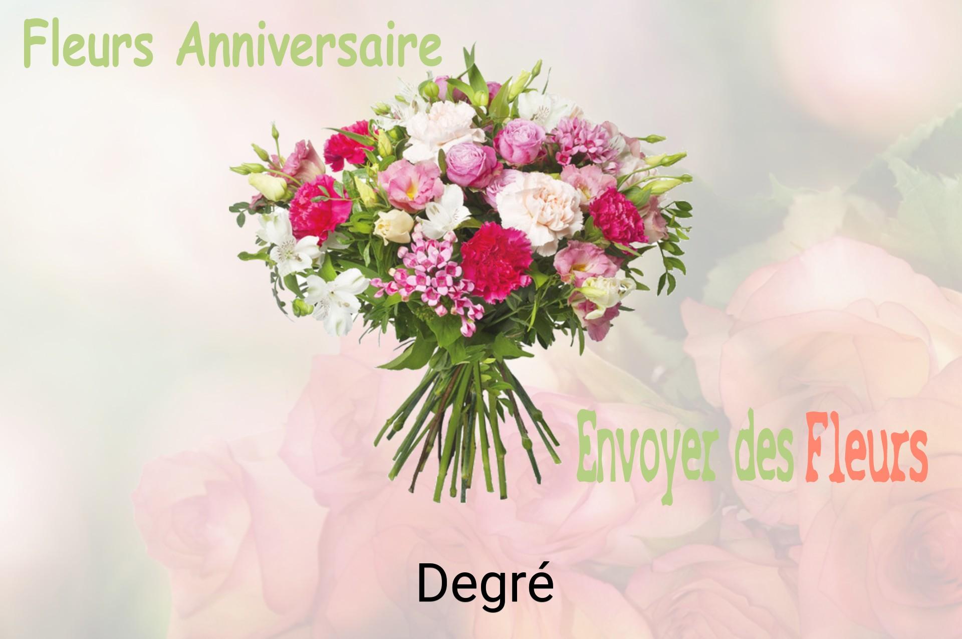 Bouquet de fleurs d’anniversaire livré à Degré