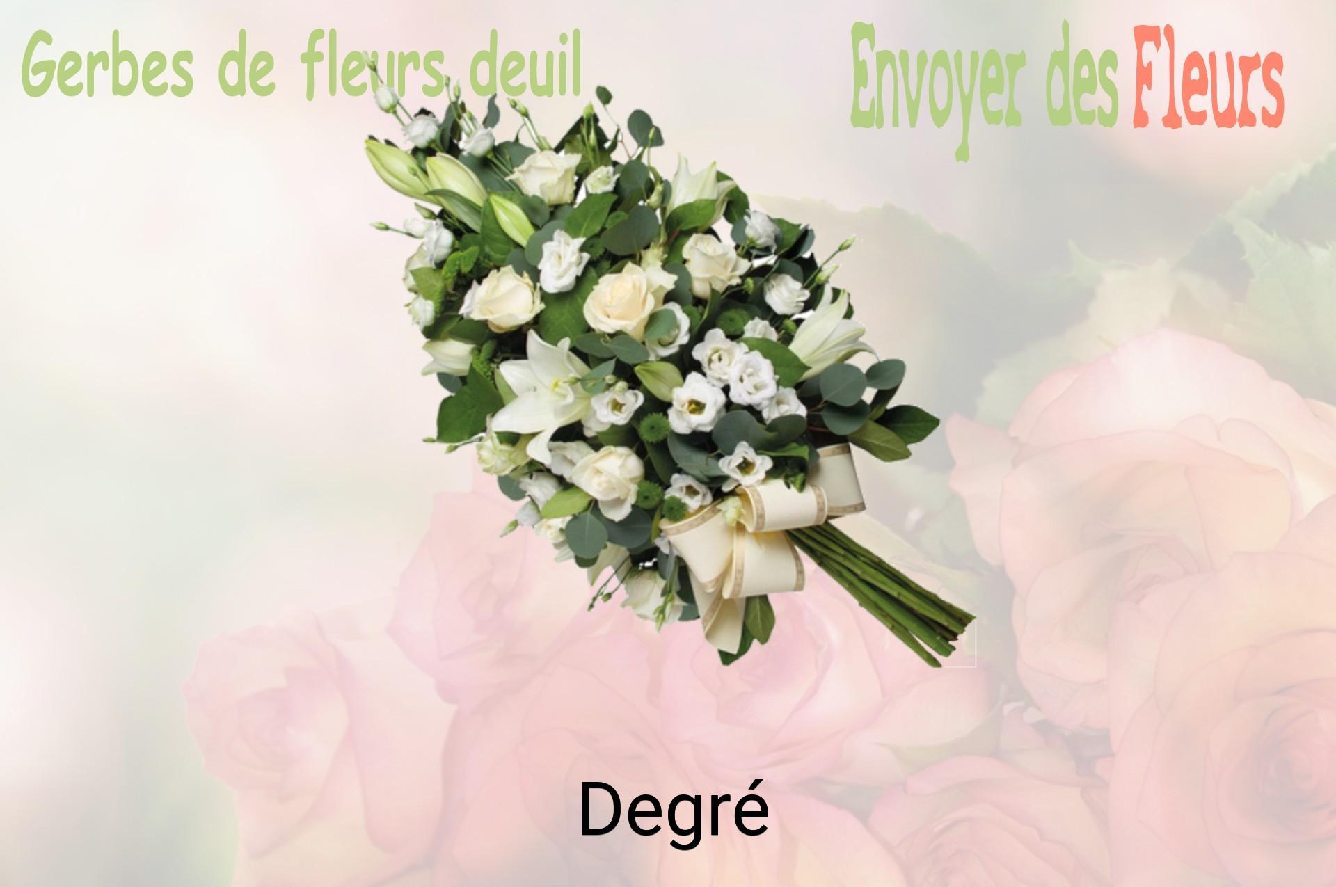 Gerbe de fleurs de deuil livrée à Degré